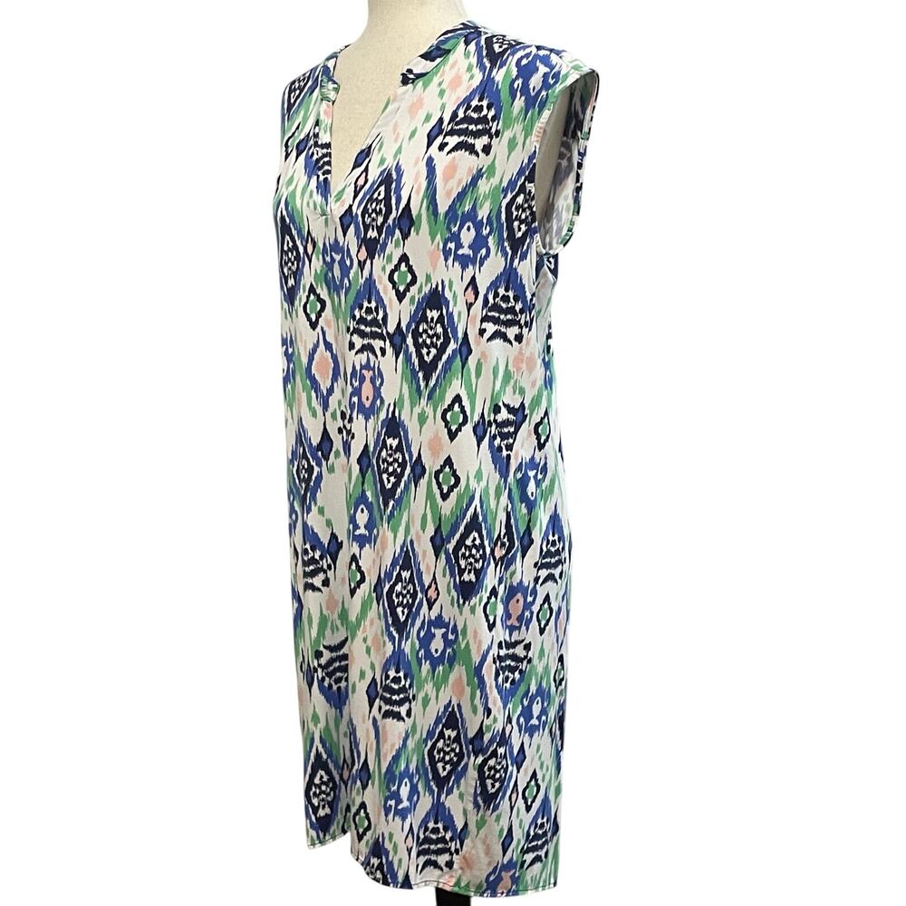 Tori Richard Honolulu V-Neck Shift Dress Tropical Fish Print Size L Multicolor - Picture 2 of 10
